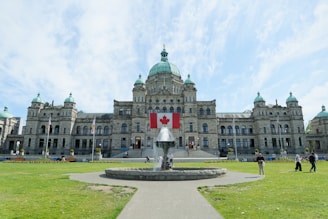 The british columbia parliament buildings are showcased.