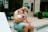 Father and baby enjoy some poolside time.