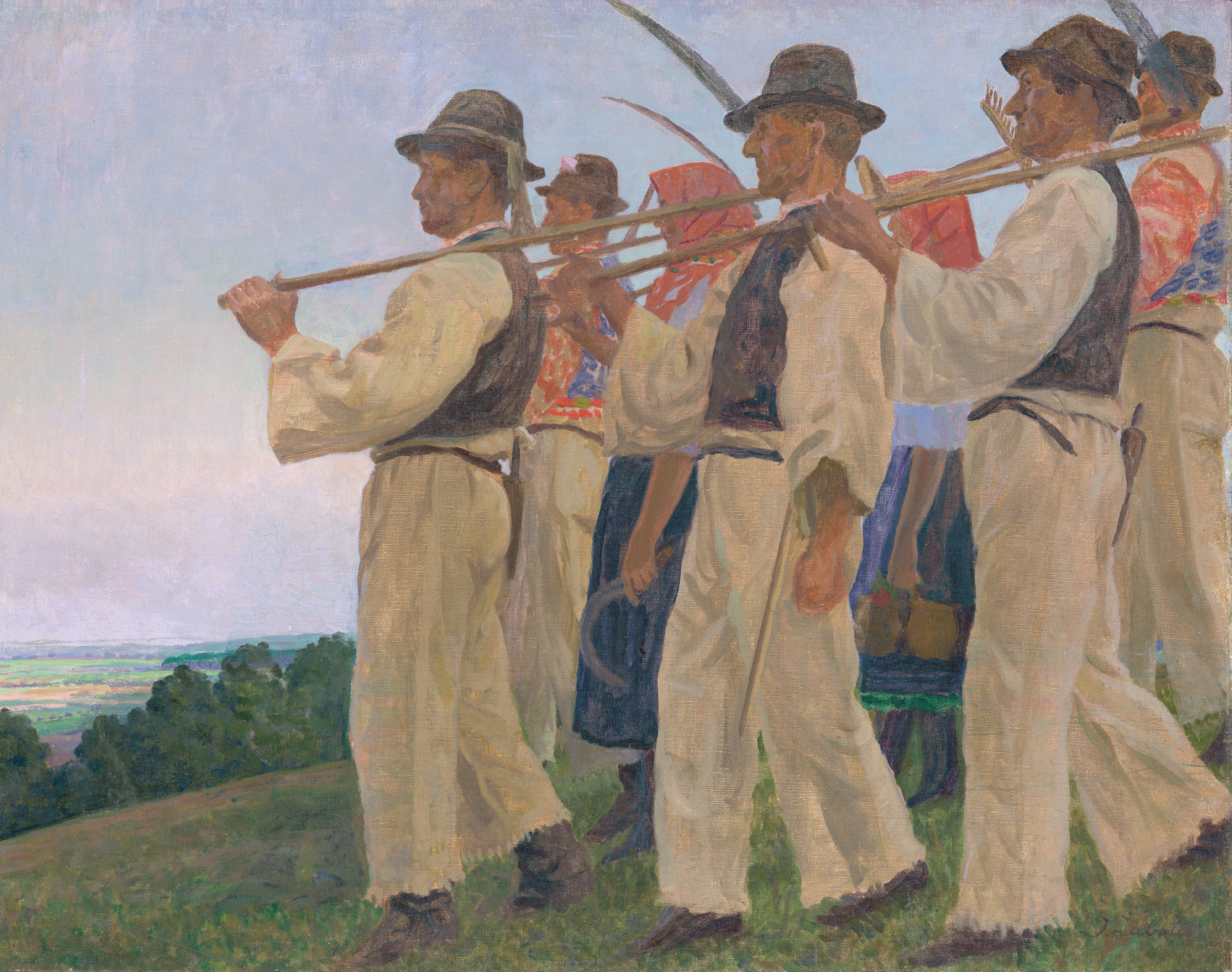 Groupe scout en activité