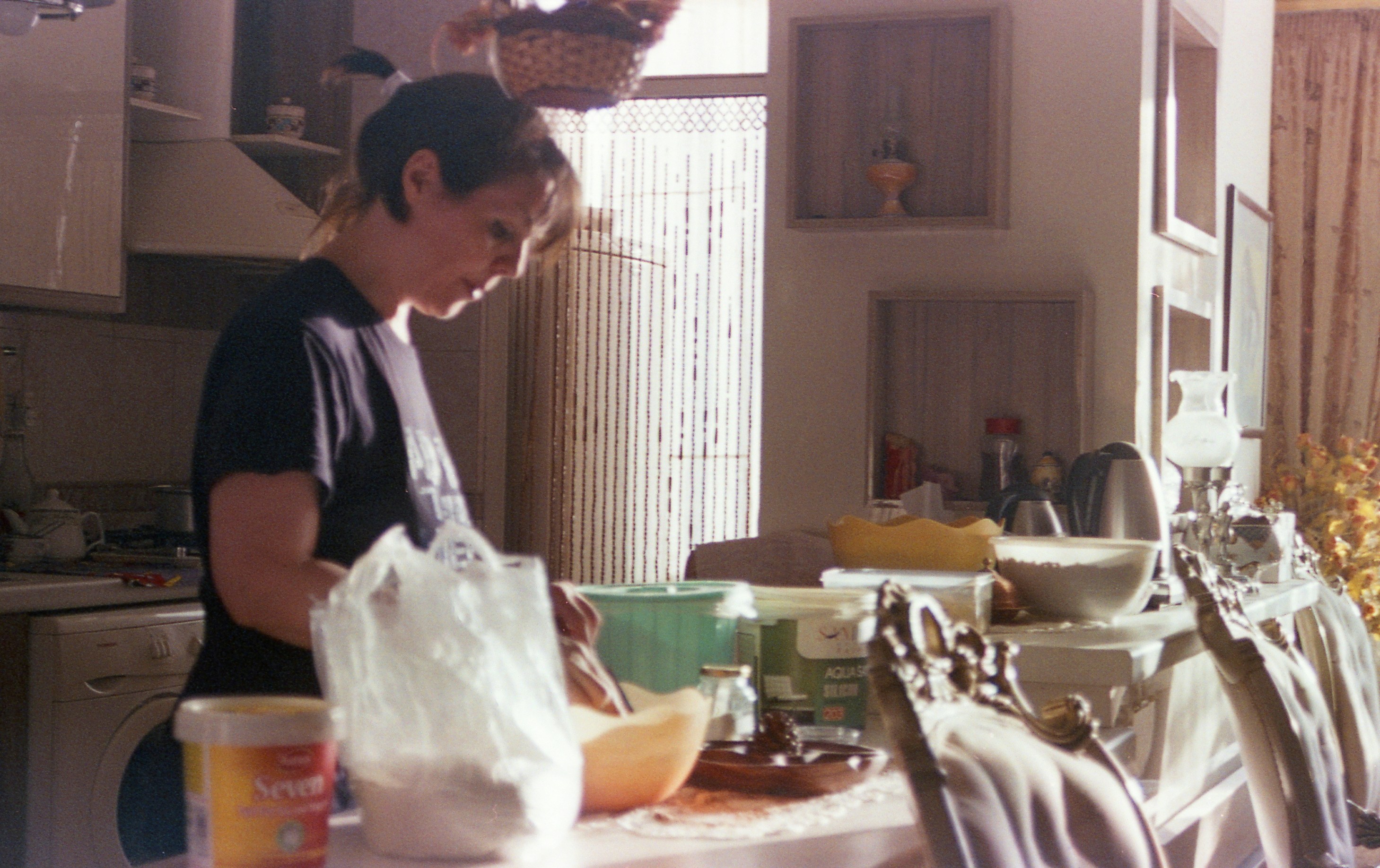 A home cook pausing mid-recipe.