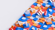 Colorful, 3D shapes arranged in a fun design.