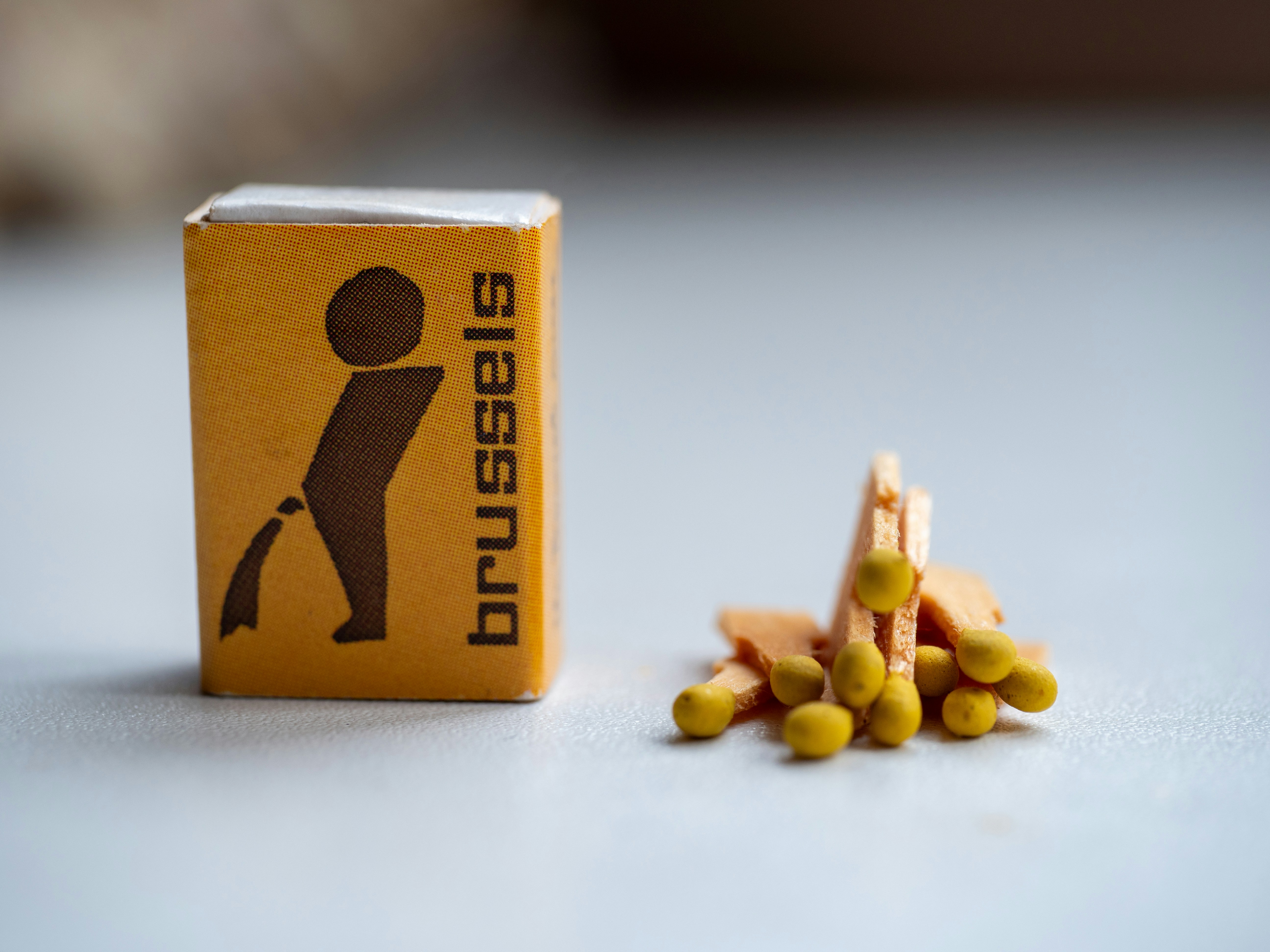 Matches from brussels with a peculiar design.