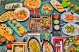 A table is filled with a variety of delicious food.