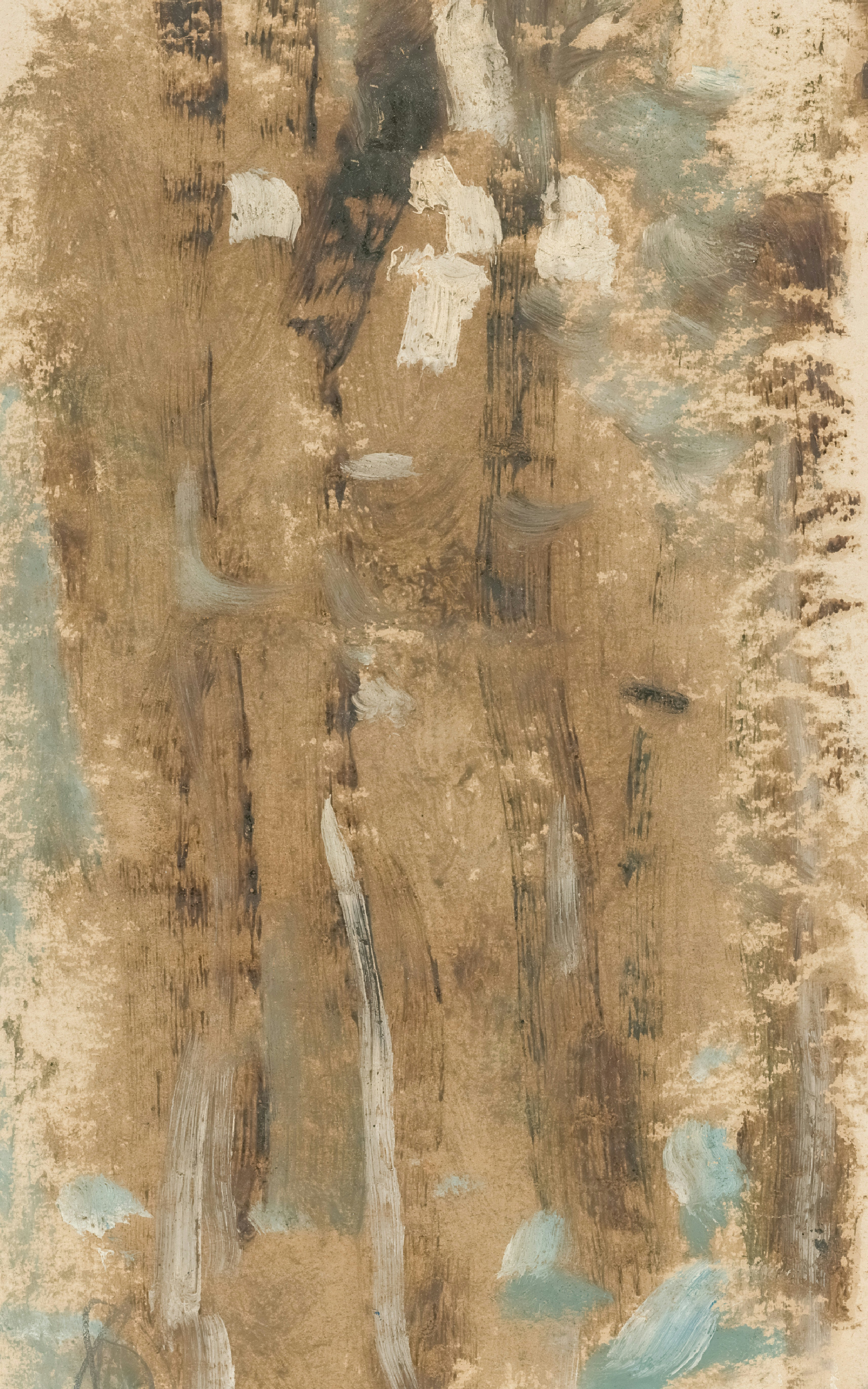 茶色と白の筆致による抽象画。の写真 – Unsplashの要約の無料画像