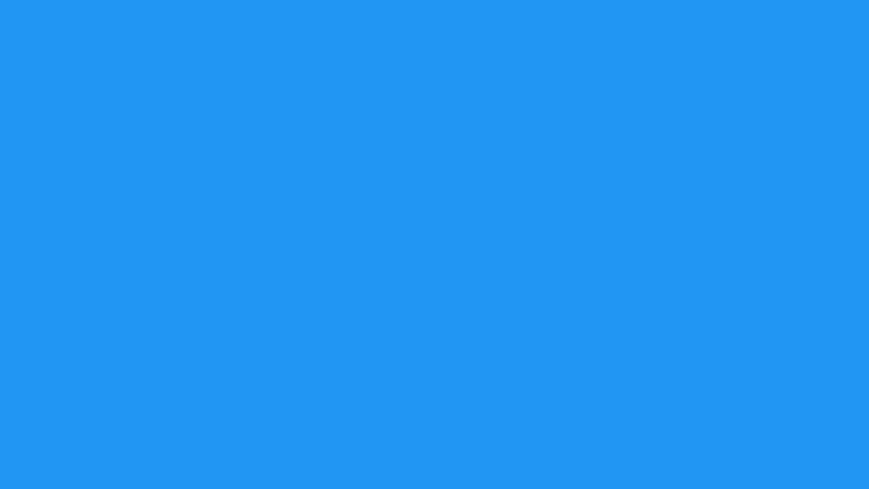 A solid, bright blue background is shown.