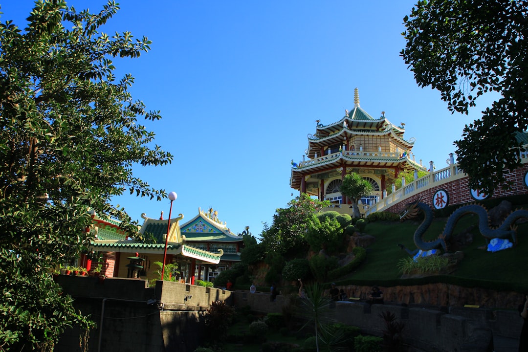 A beautiful temple rises above the landscape., 필리핀 세부의 관광지