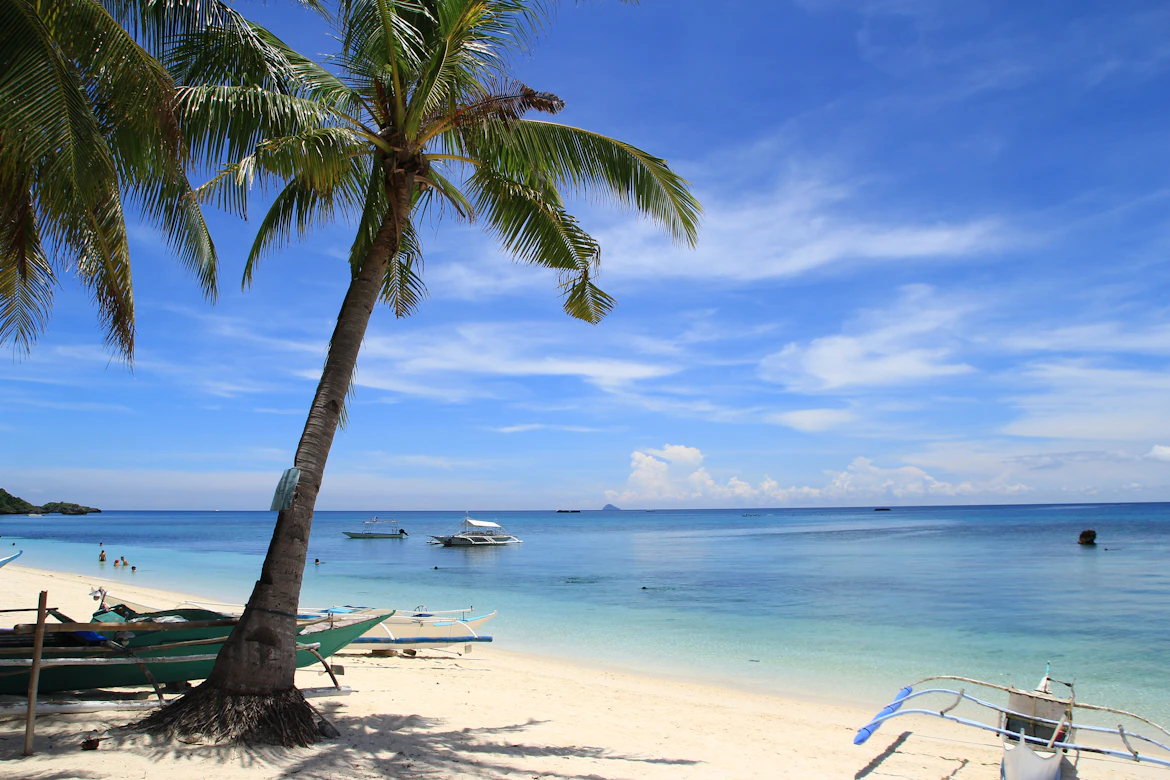 A sunny beach day in paradise