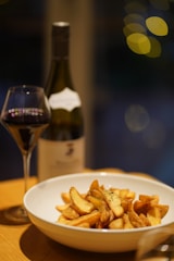 Wine and fries make a perfect pairing.