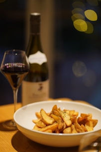 Wine and fries make a perfect pairing.