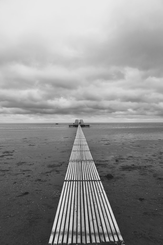 Wooden structure on the sea