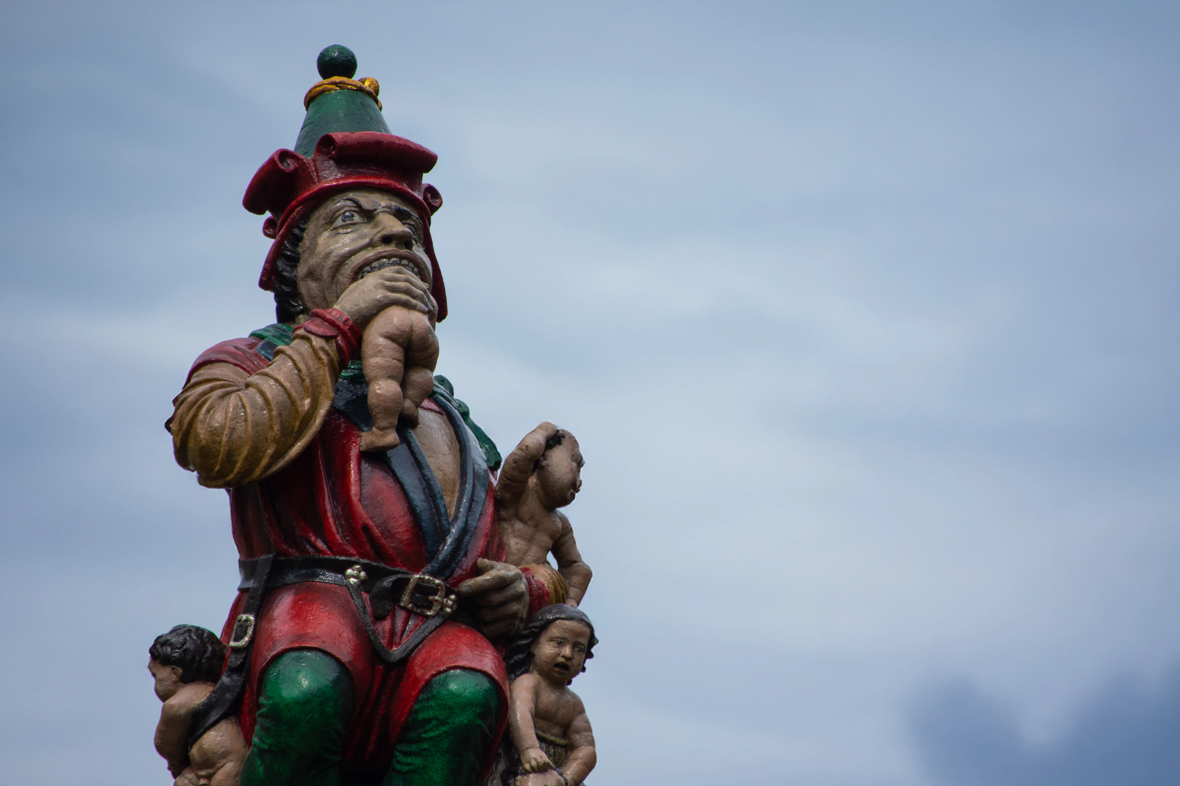 The Kindlifresserbrunnen (Child-Eater fountain) in central Bern