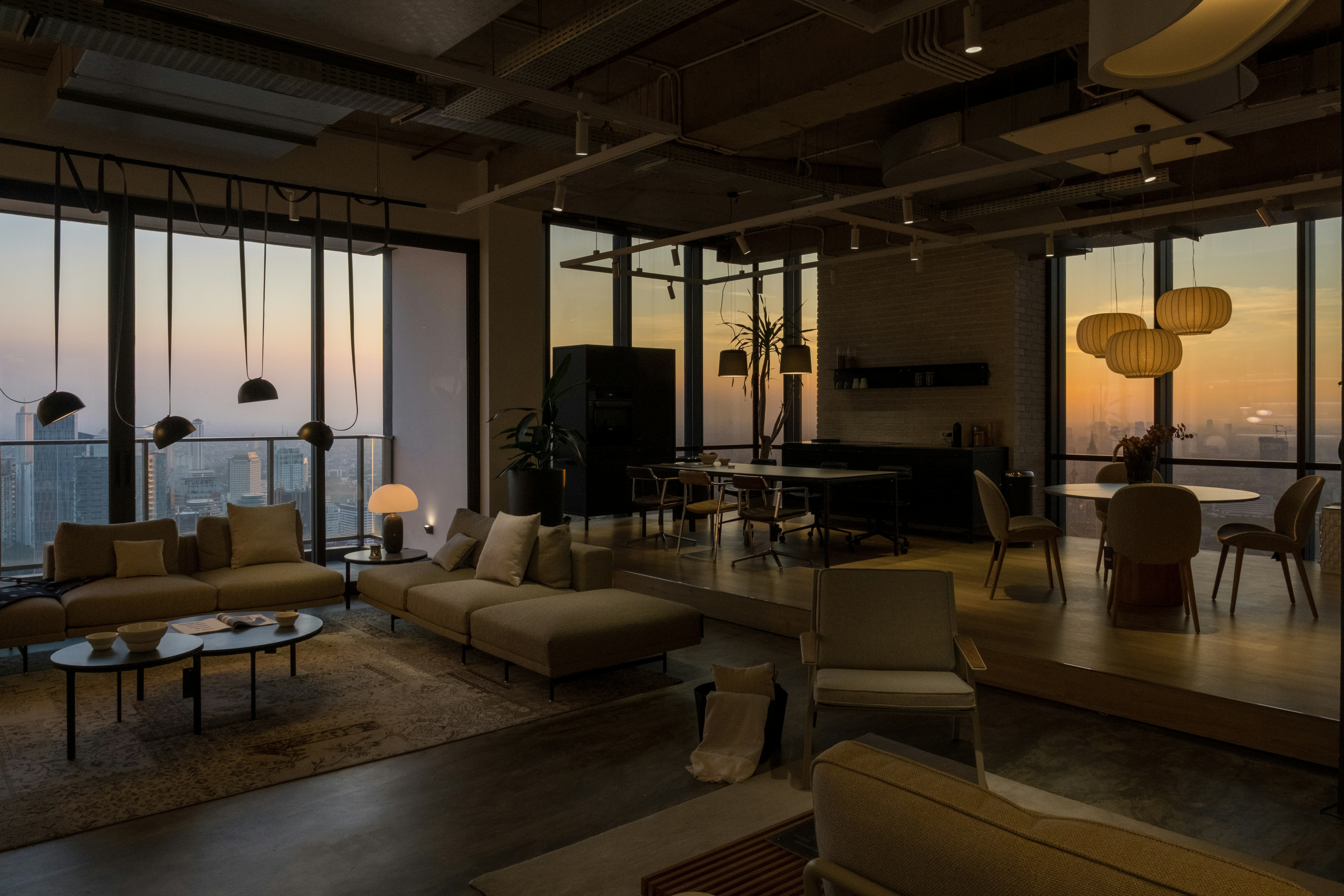 perfectly staged luxury living room with a stunning view - luxury real estate marketing
