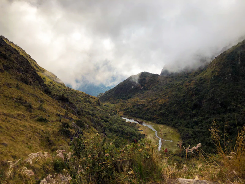 Mountains in the clouds along the Inca Trail to Machu Picchu