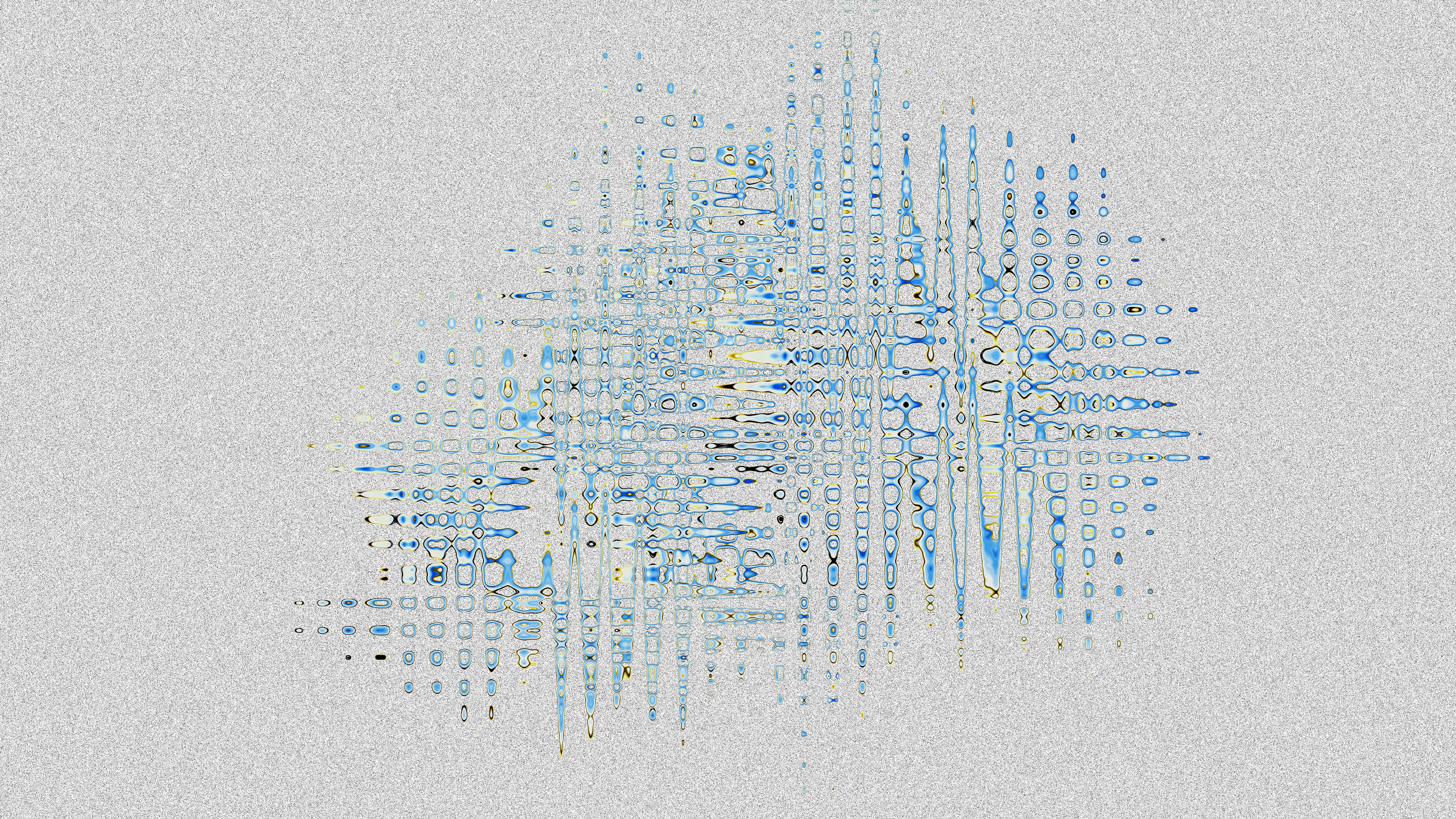 Abstract blue pattern on a textured white background.