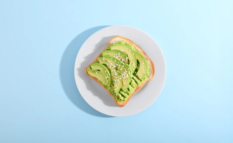 Organic avocado toast for anxiety and cortisol relief