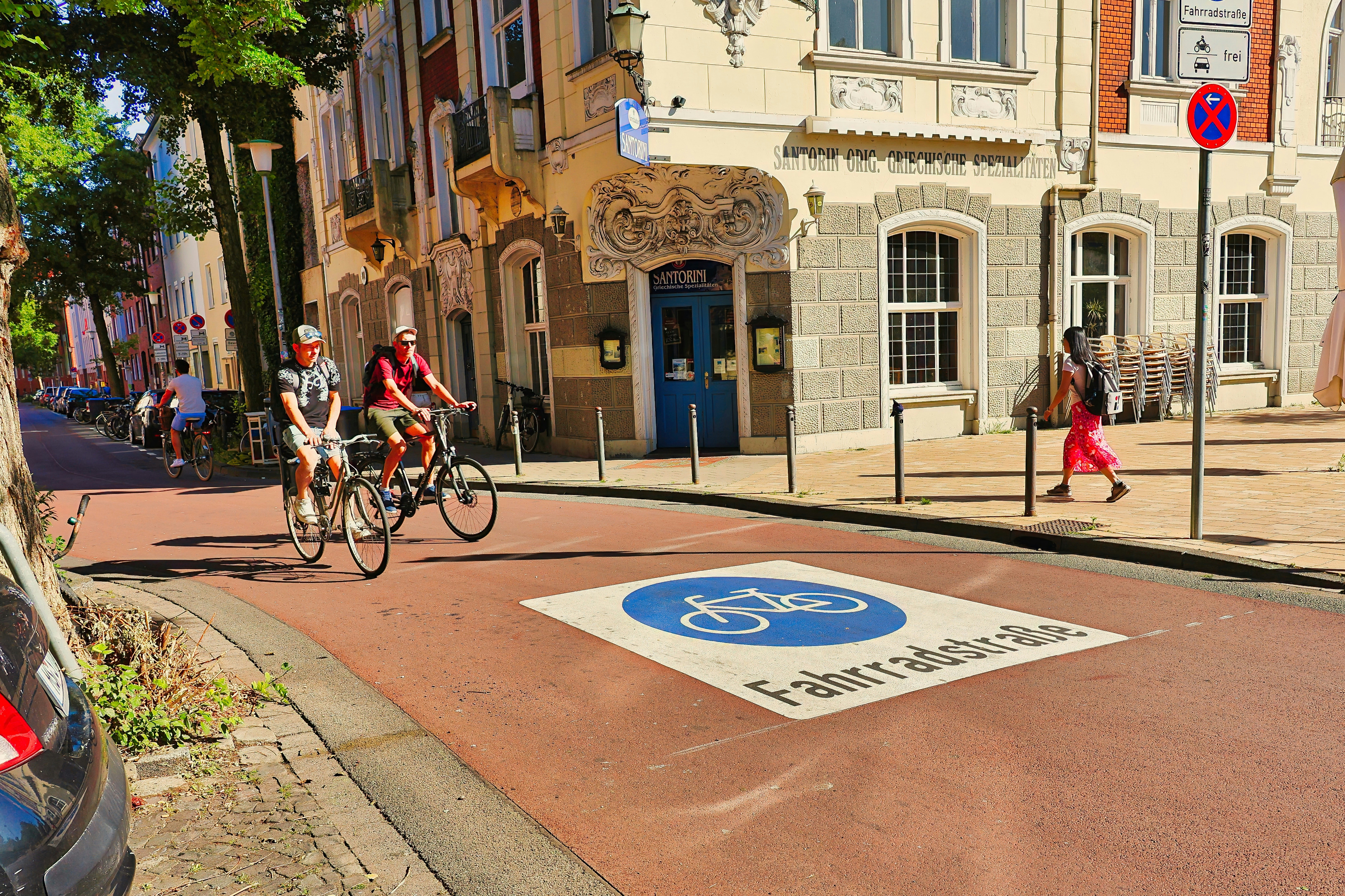 Münster Rue cyclable de la Schillerstrasse entre le secteur de la gare centrale et le quartier du port(Hensaviertel)