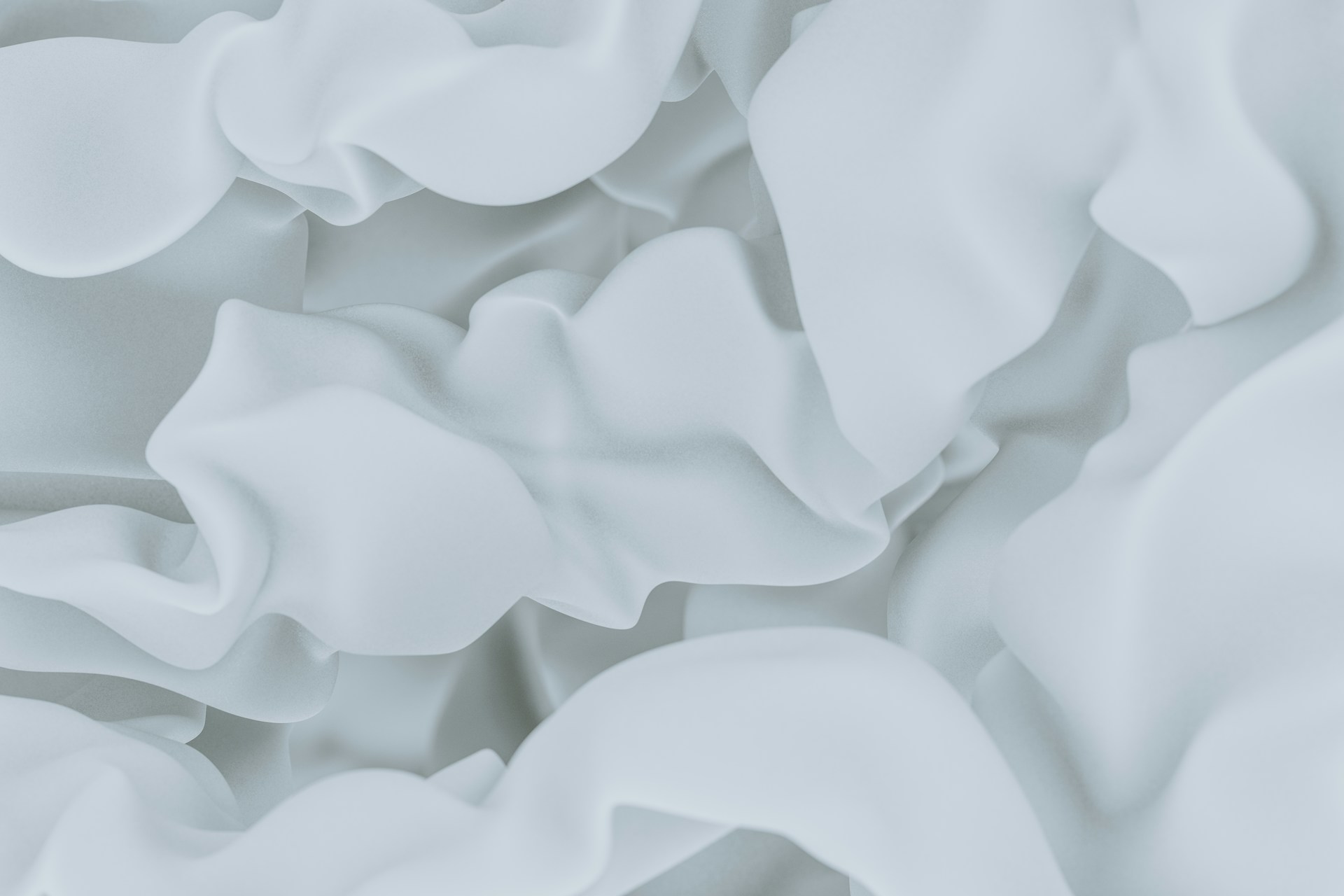 Soft, flowing, and light, white fabric.