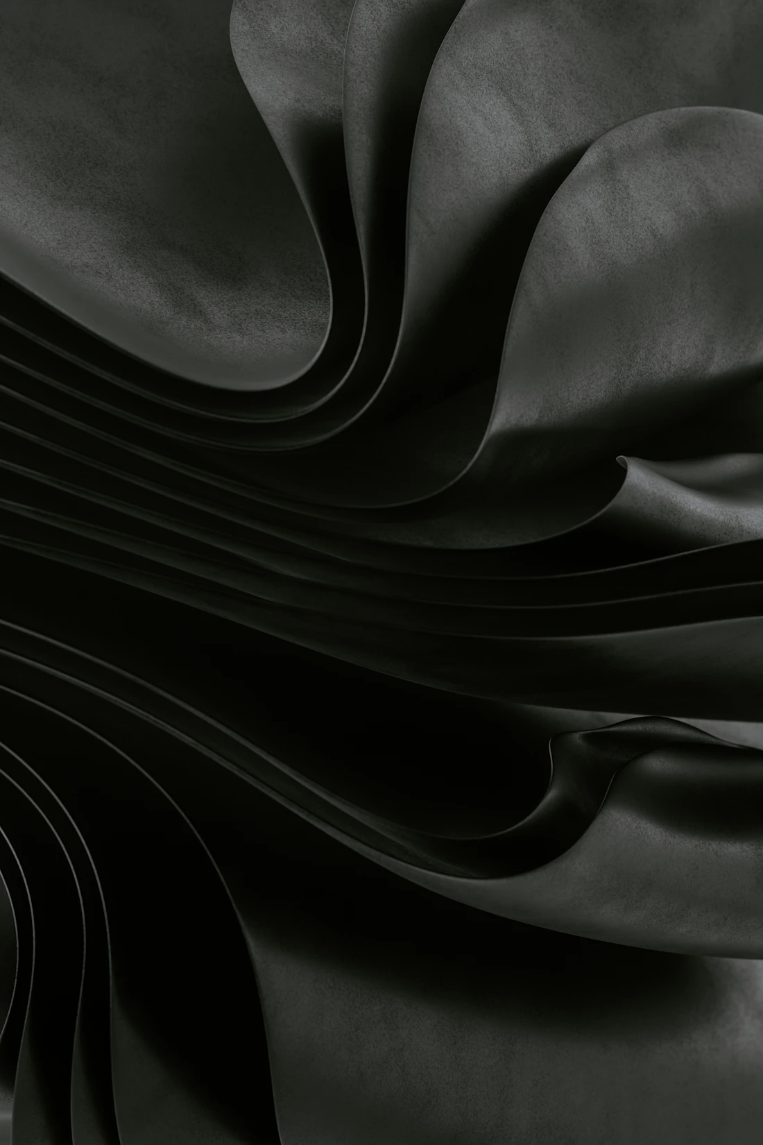 Textil negru fluid abstract dramatic