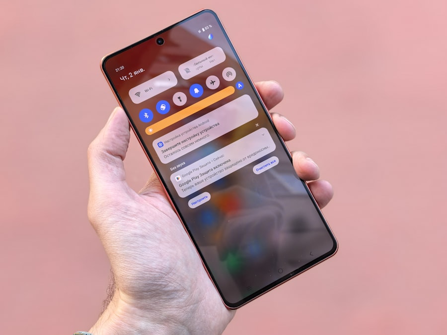 Smartphone showing security notification alert