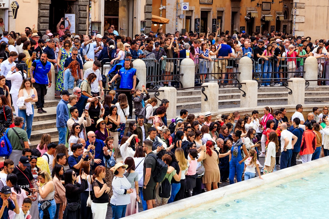 A large crowd of people in a public space.