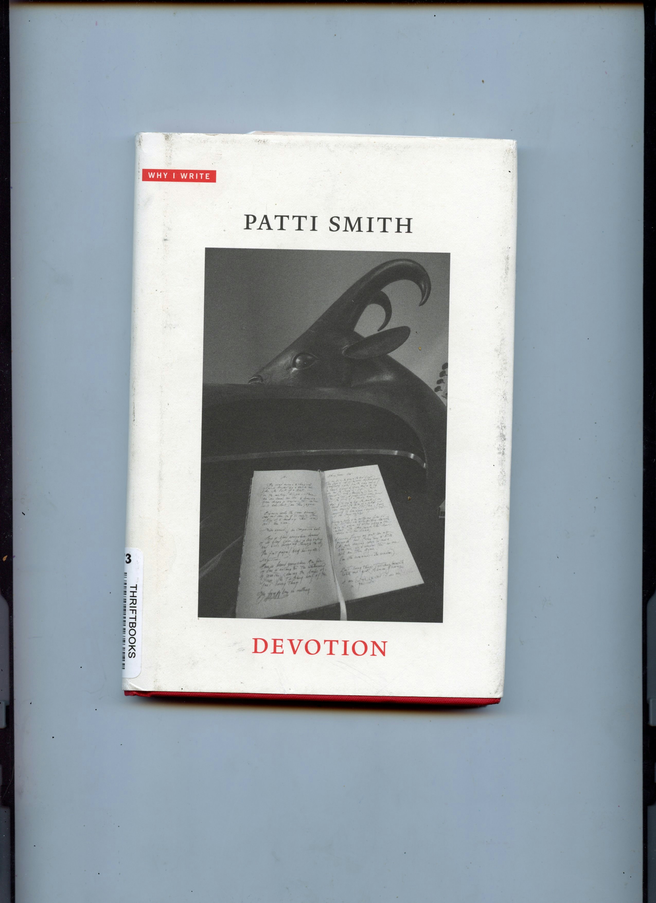A book cover for patti smith's "devotion"
