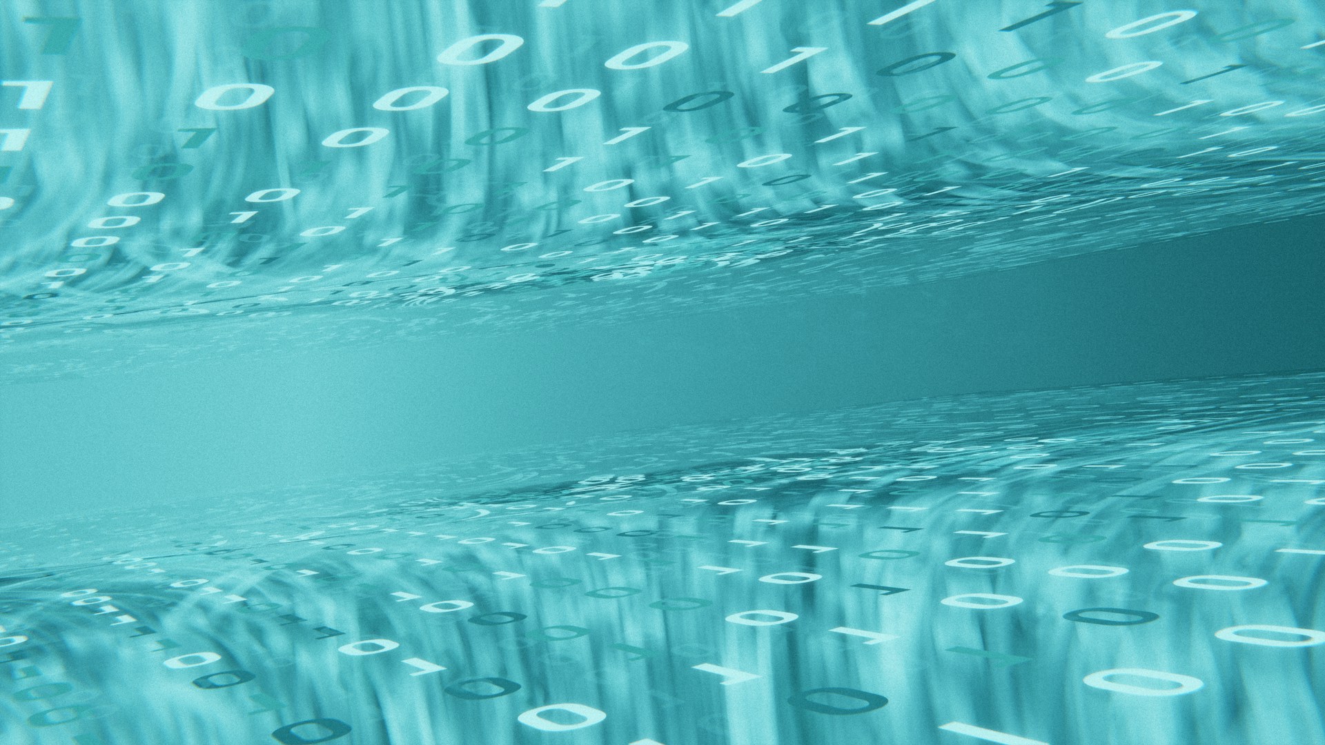 Digital data flowing through cyberspace.