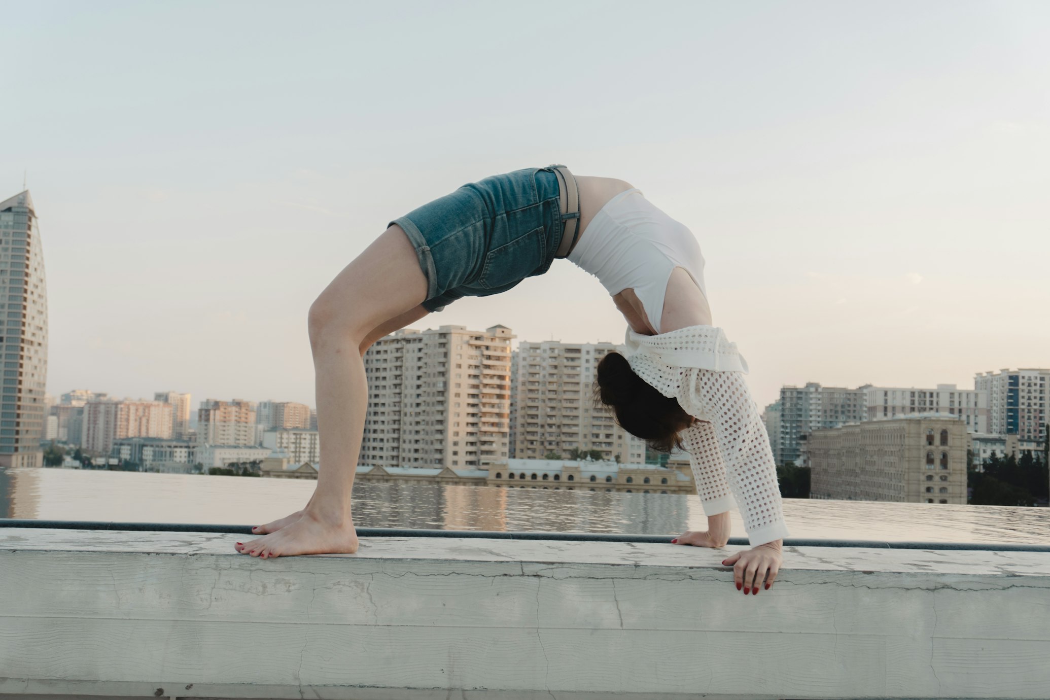 Wellness rooftop yoga