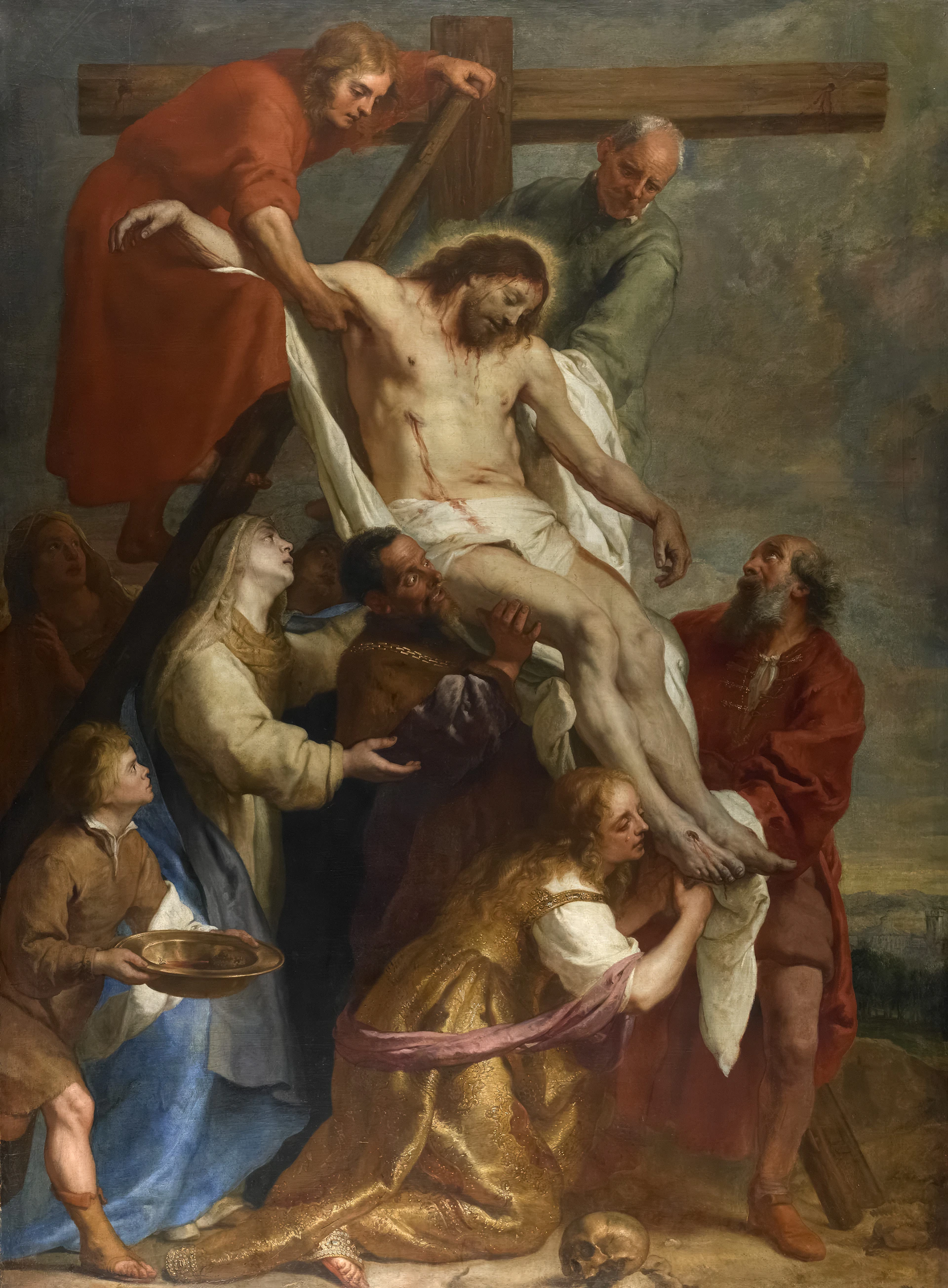 Deposition from the cross with mourners