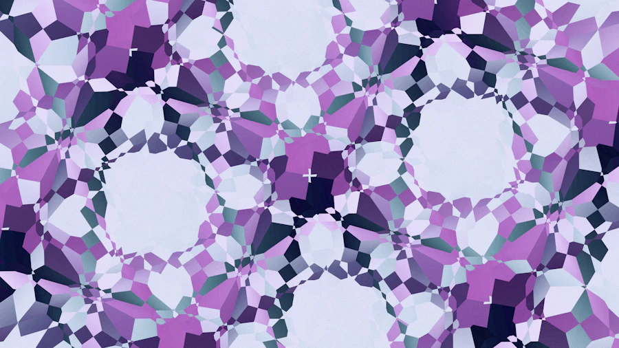 Repeating purple geometric pattern, illustrating the Attention Ledger framework