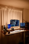 A sleek and organized home office workspace.