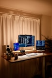 A sleek and organized home office workspace.