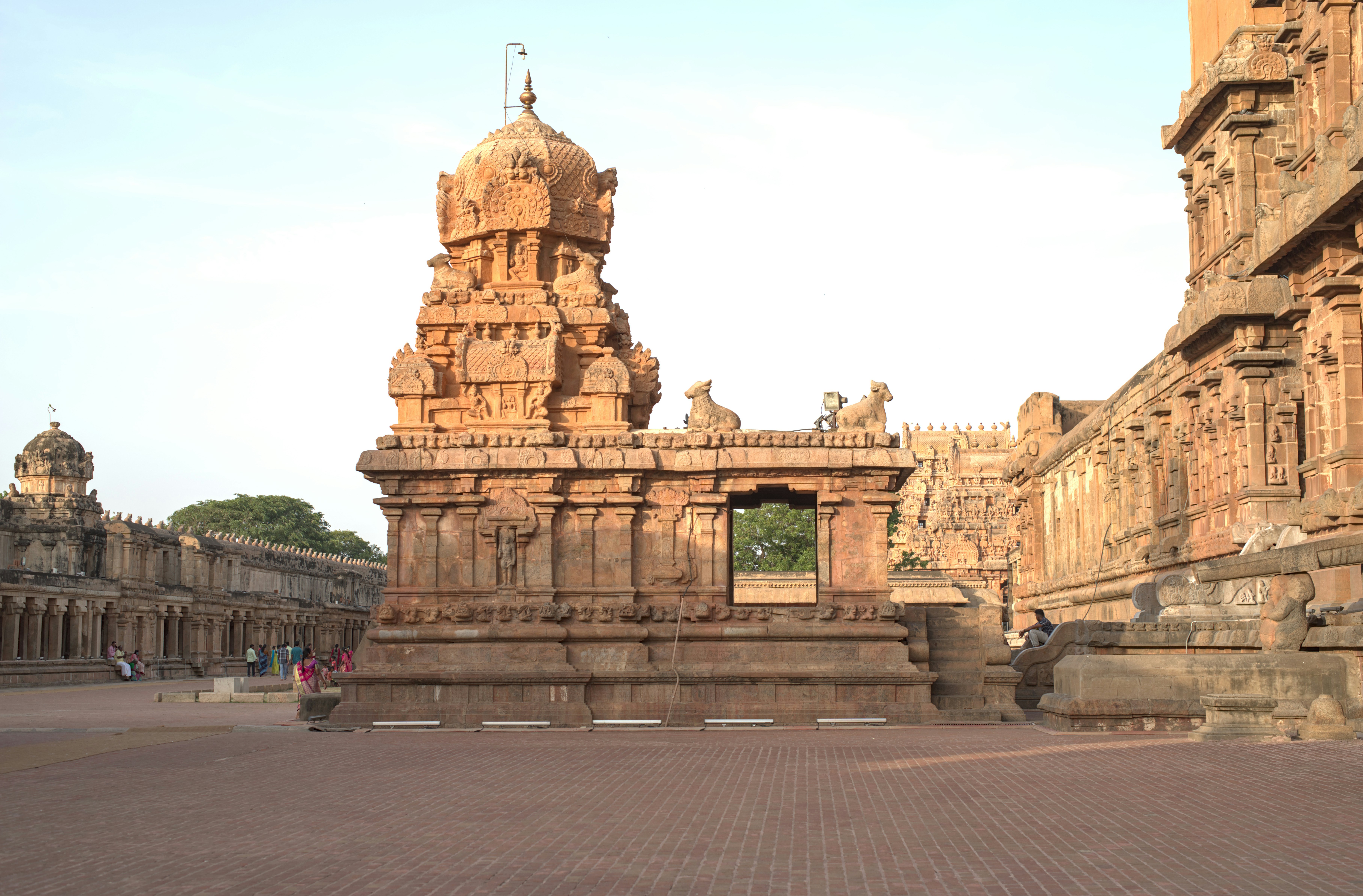 An ancient temple in india stands tall.