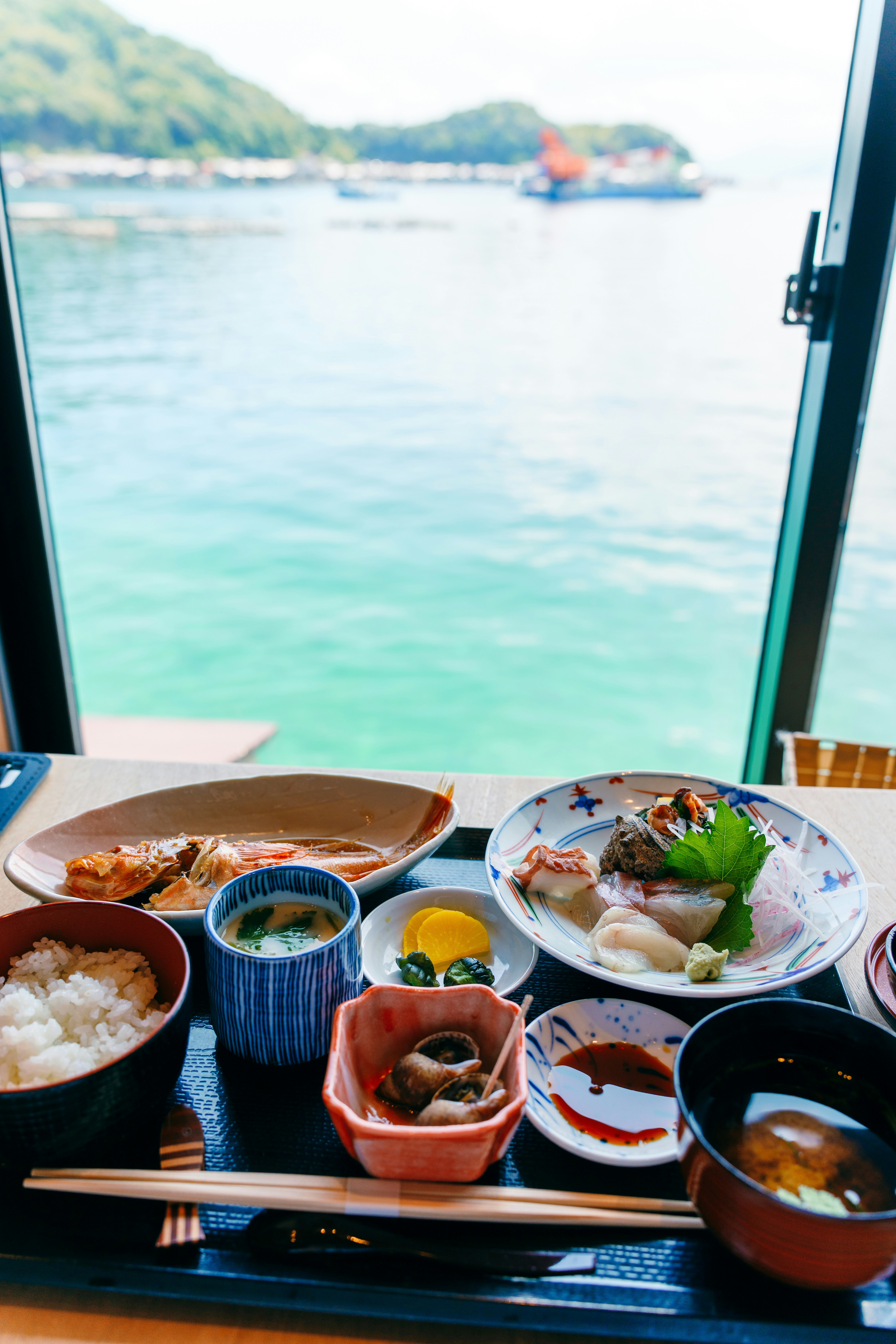 Setouchi ferry, local Kagawa food, udon restaurant