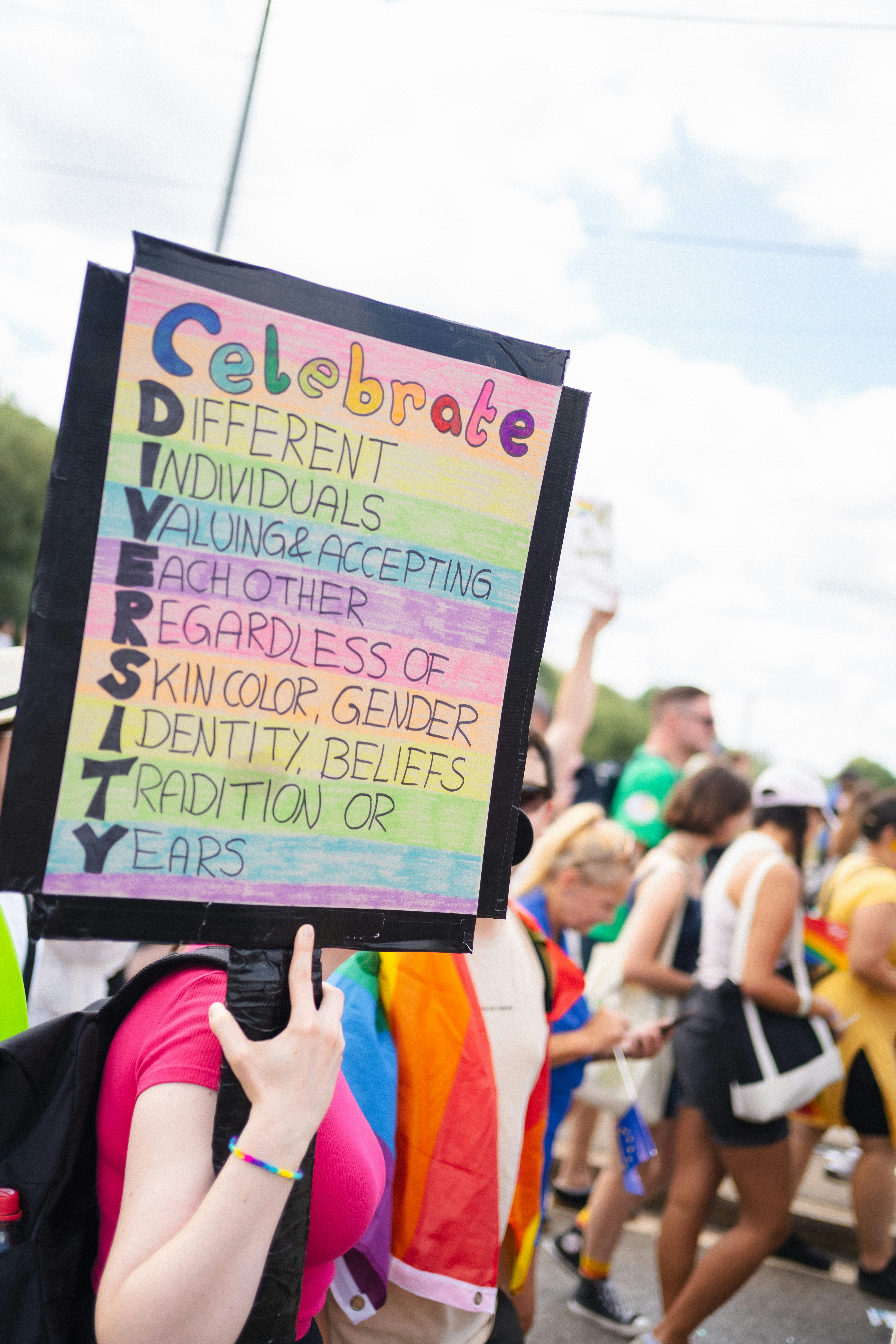 A sign celebrates diversity in all forms.