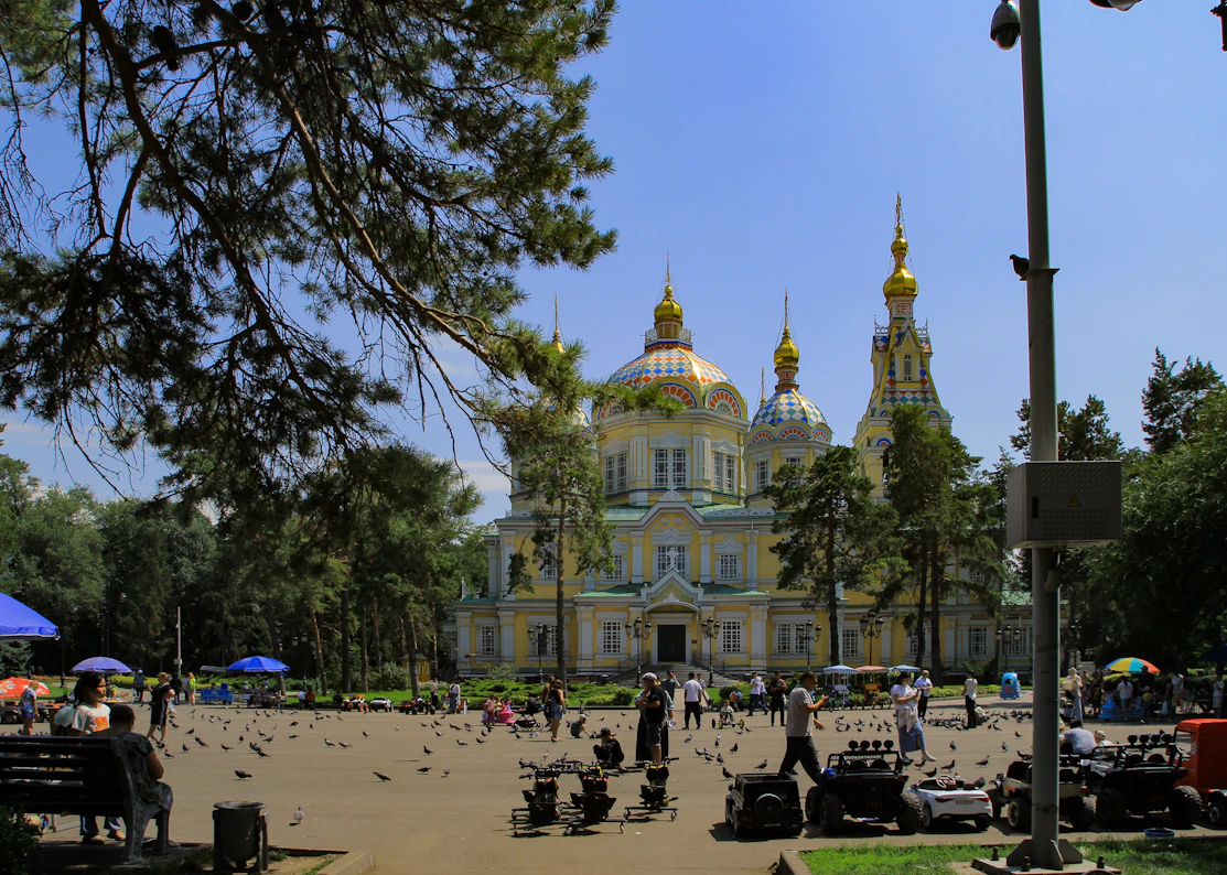 The Colorful Zenkov Cathedral in Almaty