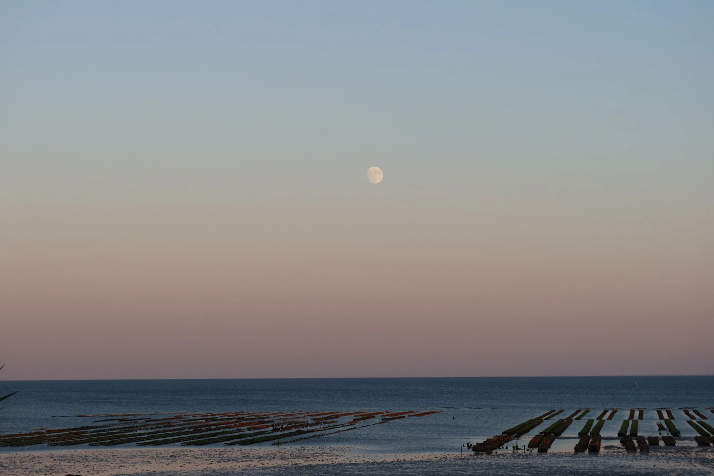 Moon over a calm ocean at dusk representing the jurisdictional line between state waters and the high seas