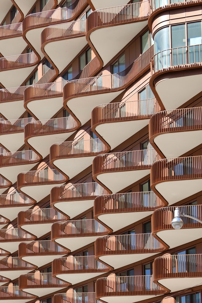 Modern urban apartment building