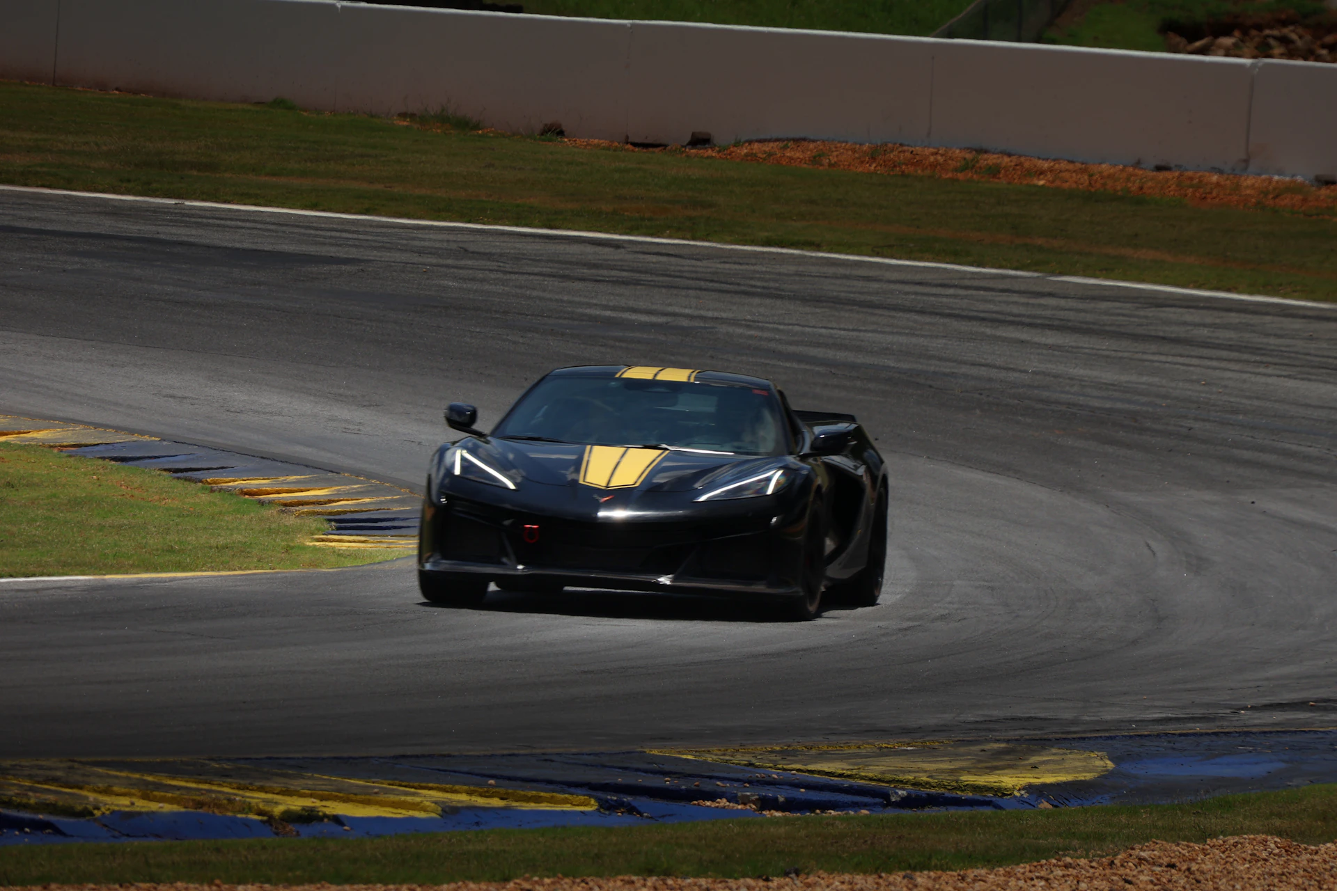 Corvette on race track