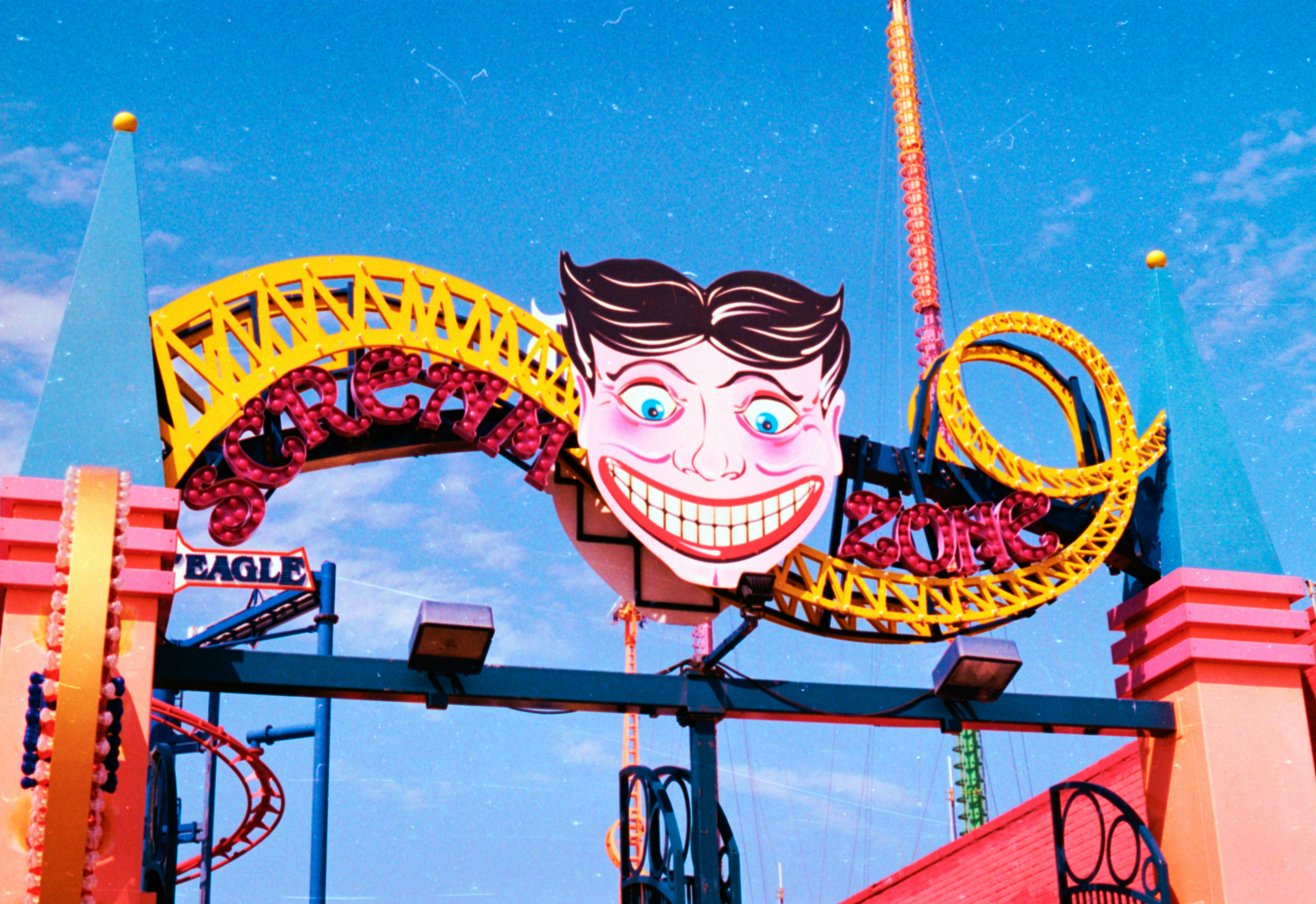 Coney island's iconic entrance welcomes visitors.