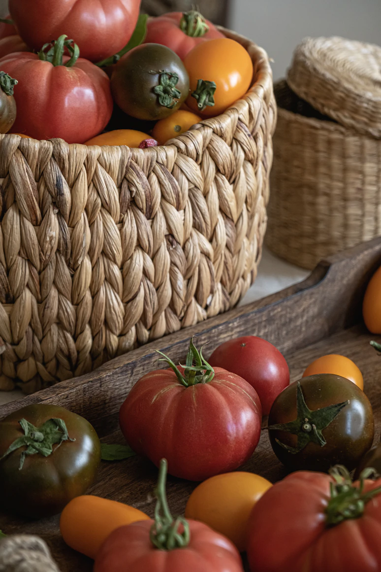 Woven Serving Basket Kitchen Bread Fruit — Kitchen Decor 2026