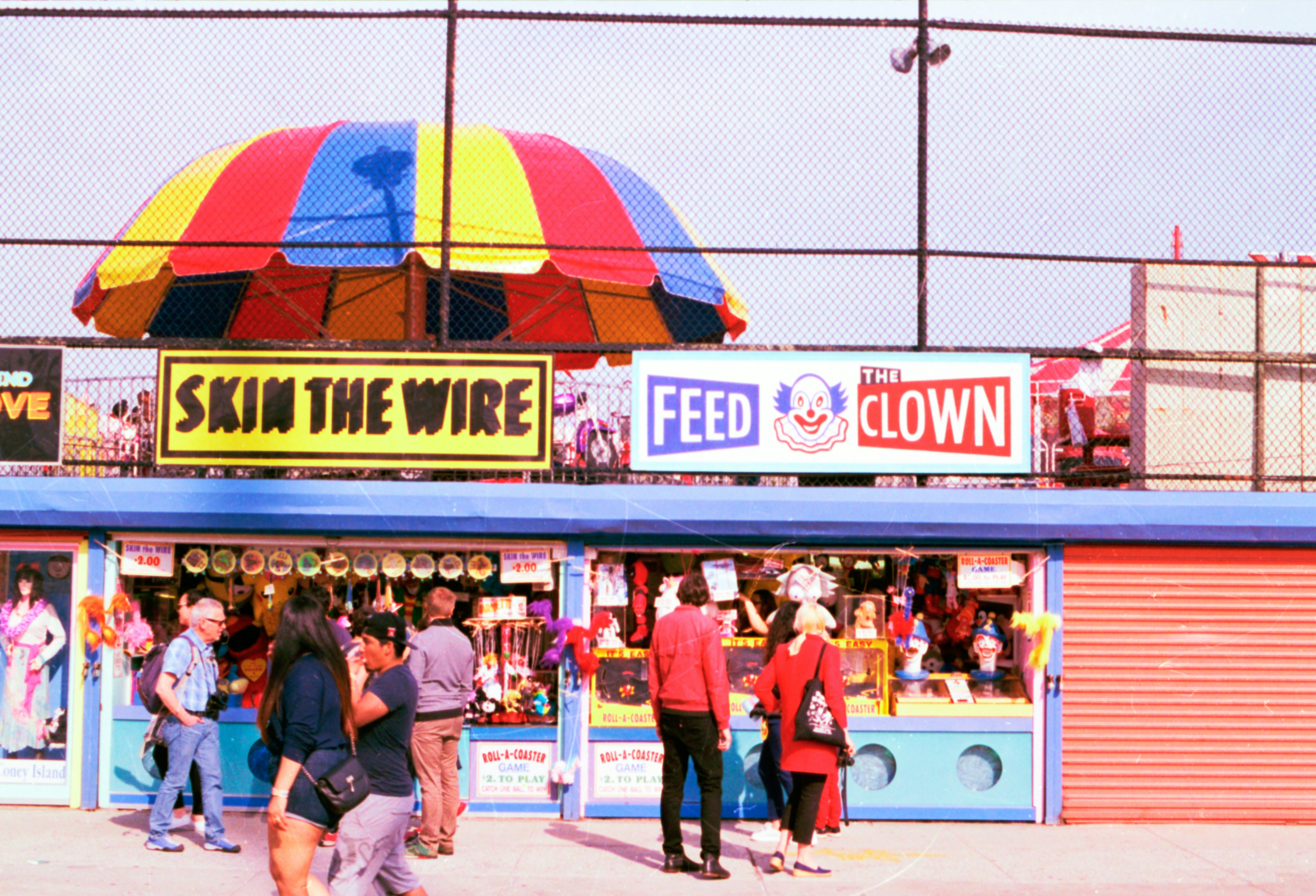 People enjoy a carnival-like atmosphere.