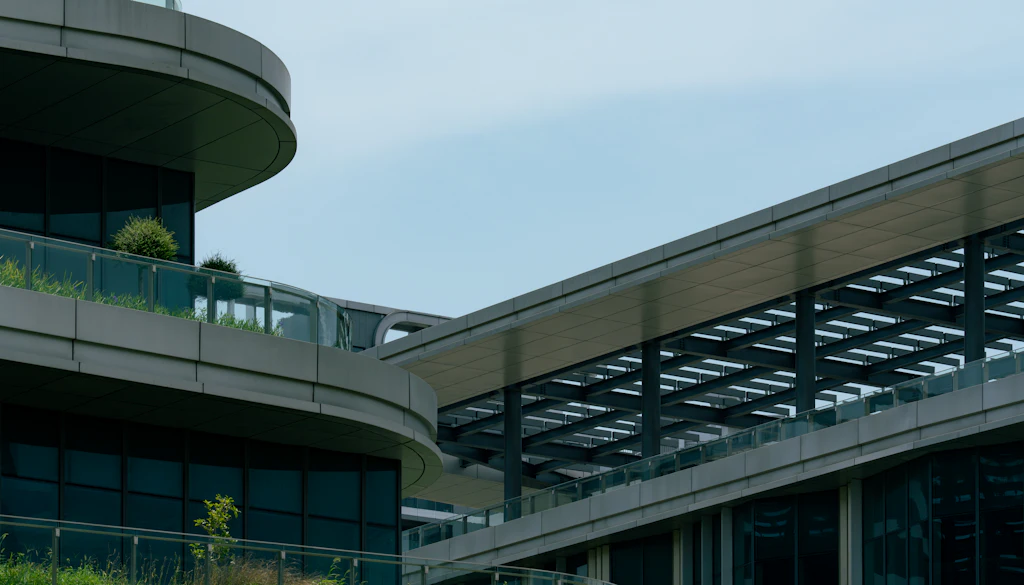 Modern glass building