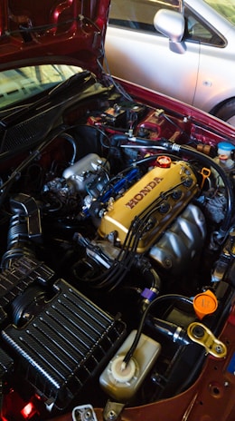 Honda engine, beautifully detailed and maintained.