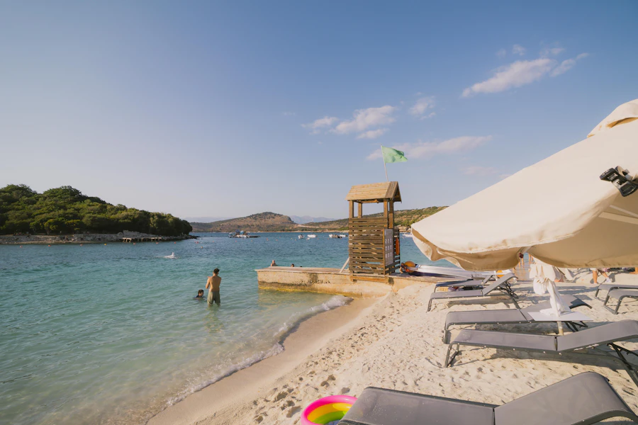 Crystal-clear turquoise water at Ksamil beach
