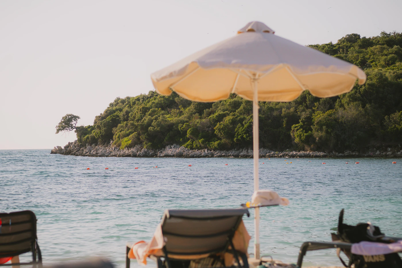 Turquoise Ionian sea at Ksamil, Albania
