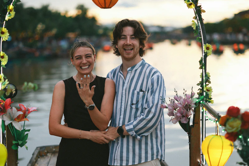 They are engaged and very happy.