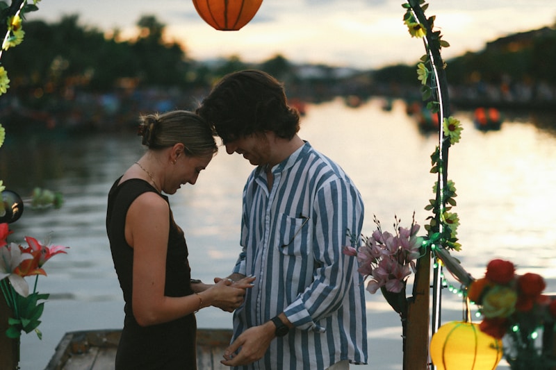 A couple shares an intimate moment together.