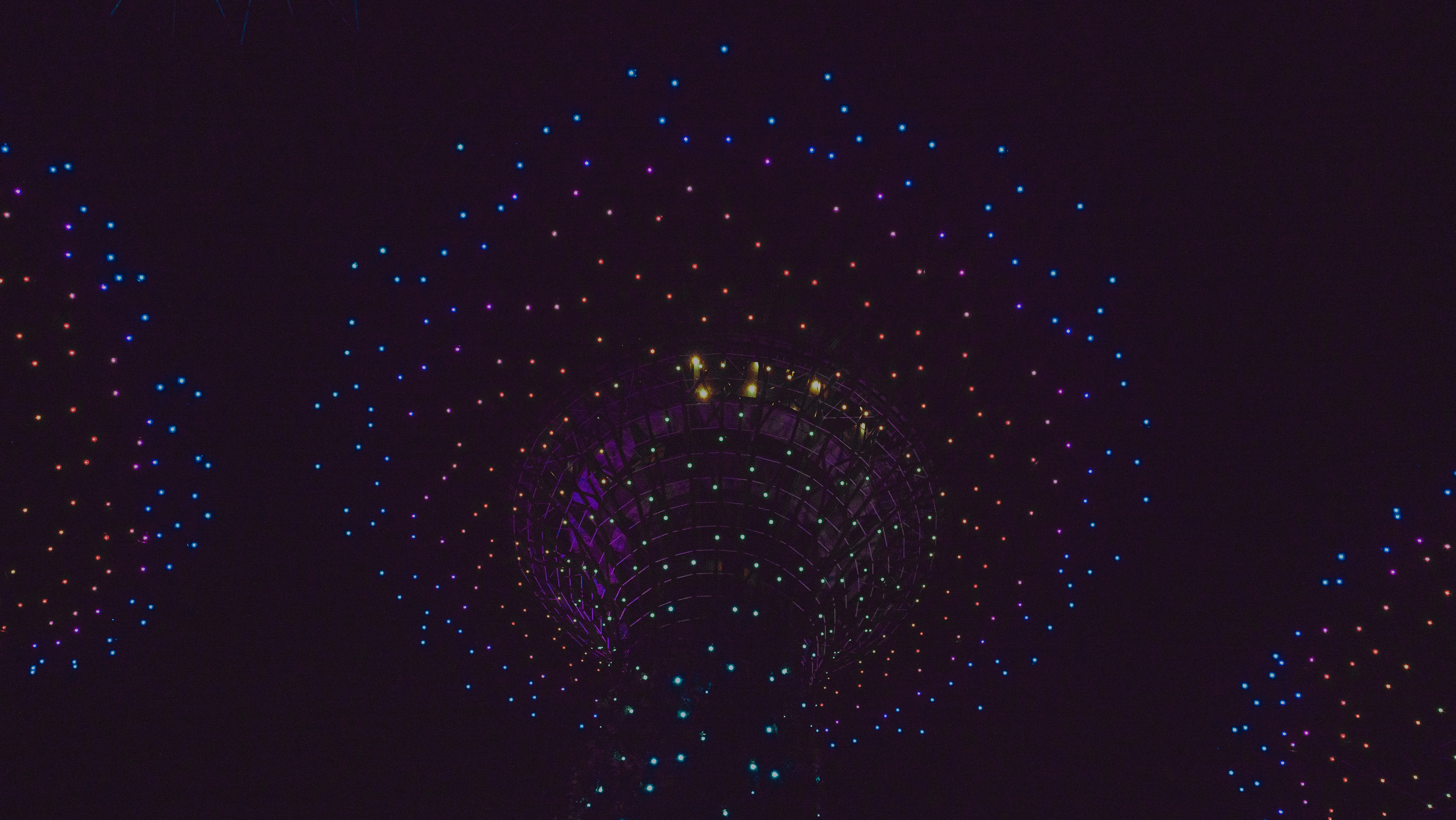 Drones create colorful light displays