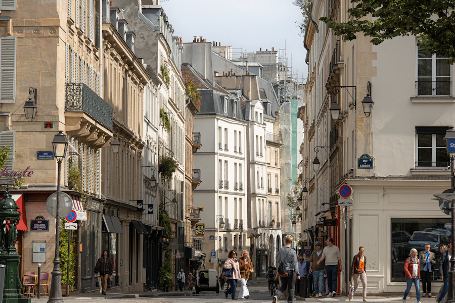 Picturesque Paris street representing European city travel