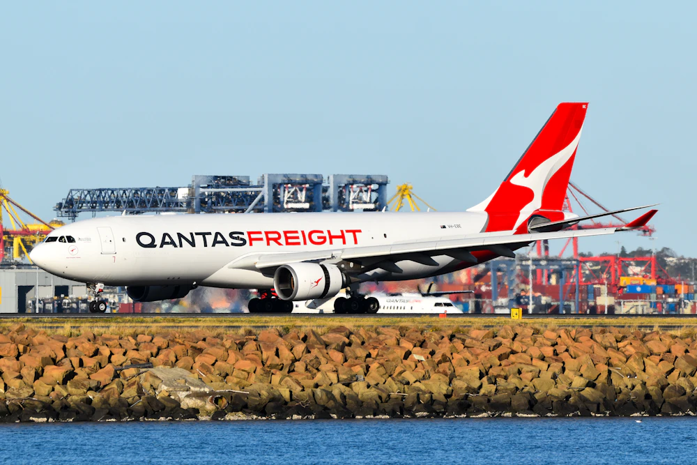 Freight aircraft on the apron